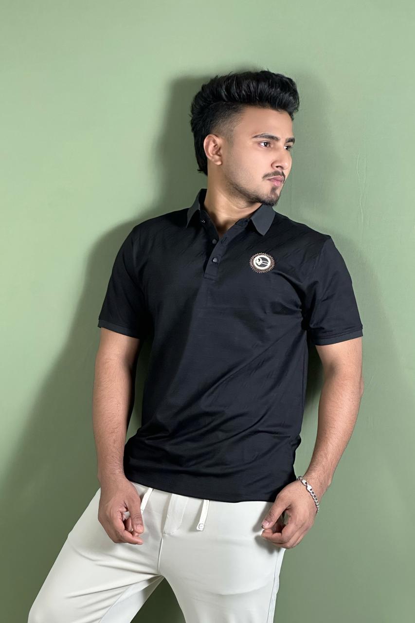 কালো কালার পোলো টি-শার্ট-Dior